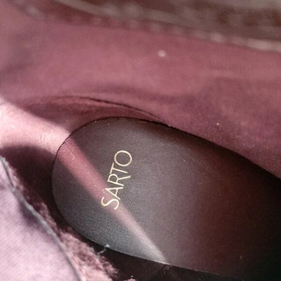 Franco Sarto Wyatt Mid‎ Calf Leather Boot Gray New Size 9 - Picture 8 of 9